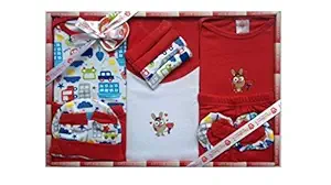 Mini Berry 13 Piece Unisex Baby's Gift Set (Red)