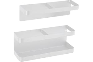 Fangehong Magnetischer Regenschirmständer, Wandmontage Regenschirmständer, Karbonstahlplatte Magnetischer Schirmhalter Kein Bohren, Höhenverstellbar Schirmständer für Hotels, Eingangshallen (Weiß)