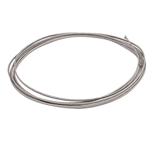 Uxcell a16032100ux0651 3 Meter Width Silver Tone Metal K Type Thermocouple Extension Wire, 0.16" Width, 118.11" Length