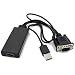 Produktbild crewell 1080P VGA zu HDMI + USB Audio-Video-Kabel Adapter Konverter Laptop PC DVD HD TV