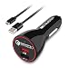 Produktbild SchnellladegerätBC Master KFZ Ladegerät 34.5W 2-Port Quick Charge QC 3.0 USB Auto Ladegerät Adapter für Samsung Galaxy S7/S6/Edge/Plus, Note 4/5, LG G4, HTC One A9/M9, Nexus 6, iPhone, iPad und Mehr, BCM-CQ01
