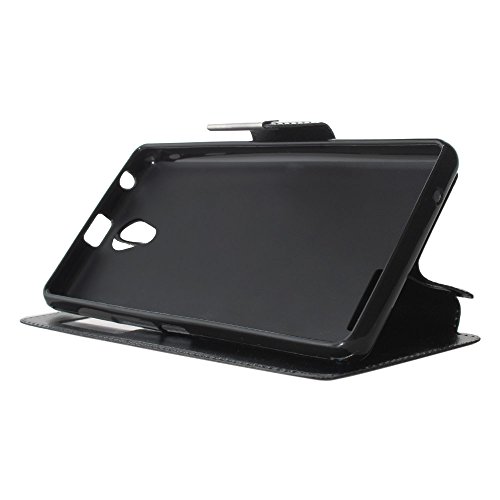 BeCool   - Funda carcasa tipo Libro con funci  n soporte para Energy Phone Max 4G  Protege y se adapta a la perfecci  n a tu Smartphone con ventana S-View con la que podr  s ver todas tus notificaciones  Negro
