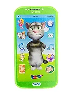 My Talking First Learning Kids Mobile Smartphone with Touch Screen and Multiple Sound Effects, Along with Neck Holder for Boys & Girls Multi Character - Multi Color