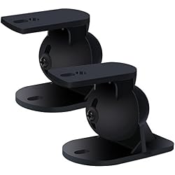 Incutex, #642, 2 Piezas (1 Par) Soportes de Pared Universales para Altavoces p. ej. Teufel, Bose, Yamaha, Bosten etc, Negro