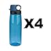 Produktbild Nalgene Tritan OTG Wasser Flasche Maurerhammer blau auf der Go Flip Top BPA-frei (4er Pack)