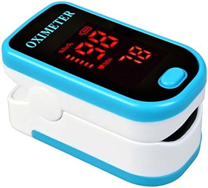 Fingertip Pulse Oximeter Measure Accurate Digital Blood Oximeter LED OLED Digital Display Portable Fast Readings Oxygen Saturation Finger Pulse Blood Oxygen SpO2 Monitor For Adults Children Patient In Hospital Home Oxygen Bar Community Medical Centre Alpine Area Sports Healthcare ( Green Blue Black Orange Pink ） ( Color : Blue )