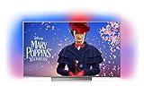 Lieferumfang: Philips Ambilight 55PUS8303/12 Fernseher 139 cm (55 Zoll) LED Smart TV (4K UHD, P5 Perfect Picture Engine, HDR Premium, DTS Premium Sound, Android TV, Google Assistant) Dunkelsilber; Fernbedienung, Batterien, Kurzanleitung, Netzkabel, Tischfuß