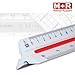 Produktbild M+R 716310090 Dreikantmaßstab 30 cm zweifarbige Hohlkehle Blister