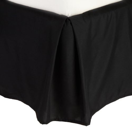 Lamma Loe's Solid Tailored Bed Skirt/Dust Ruffle, Queen, Black