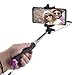 Produktbild Power Theory Selfie Stick - Batterieloser Selfiestick ohne Bluetooth für iPhone XS Max X 8 7 Plus 6s 6 SE 5S 5 Samsung Galaxy Android S9 S8 S7 Edge S6 S5 S4 Note Mini GoPro Smartphone - Universal Monopod Stab mit AUX Kabel (Pink)