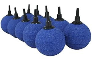 Pondlife 10 x Belüfterstein blau Luftausströmer Kugeln Ø 50mm für Teich u. Aquarium