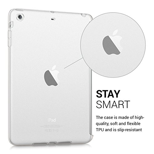 kwmobile Hülle für Apple iPad Mini 2 Retina / iPad Mini 3 – Smartcover Kompatibles Backcover Case Tablet Schutzhülle TPU Silikon – Tabletcase Cover Matt Transparent - 3