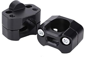 Yctze Pince de montage de guidon de moto, alliage d'aluminium 28mm 1 1/8"poignée de guidon de moto pinces de montage de barre grasse(Noir) pontet guidon moto 28mm