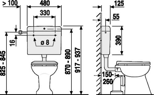 Preisvergleich Produktbild Abu Nova Spülkasten Farbe bahamabeige