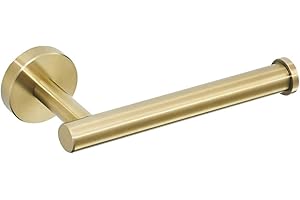 BigBig Home Porte-Papier Toilett en Acier Inoxydable 304 Fixation Murale Porte Rouleau Papier Toilette pour Salle de Bain Accessoire de Toilette en Or Brossé