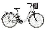 Telefunken E-Bike Elektrofahrrad Alu 28 Zoll mit 3-Gang Nabenschaltung, Pedelec Citybike leicht mit Fahrradkorb, Mittelmotor 250W 10,4 Ah, 36V Sitzrohrakku, RC772 Multitalent