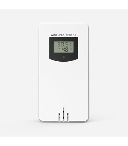 Draadloze sensor voor temperatuurvochtigheid, voor FanJu-weerstation, station, draadloze buitensensor, wandhouder of tafelstandaard, 433,92 MHz HF zendfrequentie