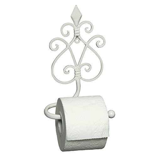 TOILETTENROLLENHALTER "ANTICO" VINTAGE Wandhalter Toilettenpapier24 cm antik-weiss