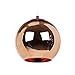 Produktbild Modeen Creative Single Head Chrom Red Kupfer Spiegel Kugel Anhänger Lamp Globe Hanging Light Kronleuchter Barn Warehouse Metall Runde Lampenschirm Deckenleuchte ( Size : Diameter 40cm )
