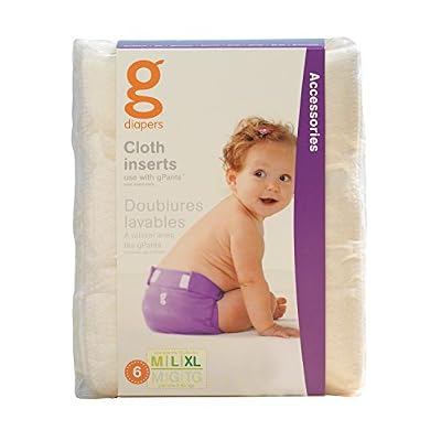 gDiapers - Inserts Lavables Gcloth - Pack de 6 - Medium - Extra Large