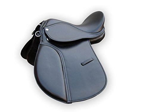 SYNTHETIC-HALFLINGER-HORSE-SADDLE-IN-1415161718-SIZES-BLACK-COLOR