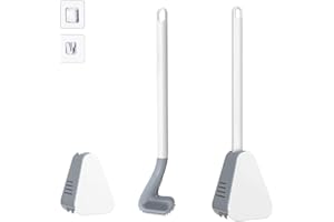 Ellxen Golf Toilettenbürste,WC-Bürsten- und Halter-Set,Golf-silikon-toilettenbürste mit langem Griff,Keine Toten Ecken-Toilettenbürste,Langstielige Toilettenbürste mit Silikonborsten（Weiß）