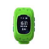 Damai-Shop Kinder Smart Watch， GPS, Telefon, Sprachnachric Grün