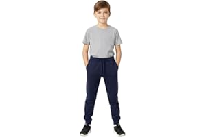 ITRAT Kids Girls Boys Fleece Jogging Bottoms PE School Jogger Classic Soft Trouser Pants Activewear Sweatpants Sports Gym Wear Casual Trousers Gifts for Childrens Unisex Age 5-14 Years