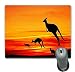 Produktbild Naturkautschuk-Mauspad/Matte mit genähten Kanten; Kängurus in australischer Landschaft3