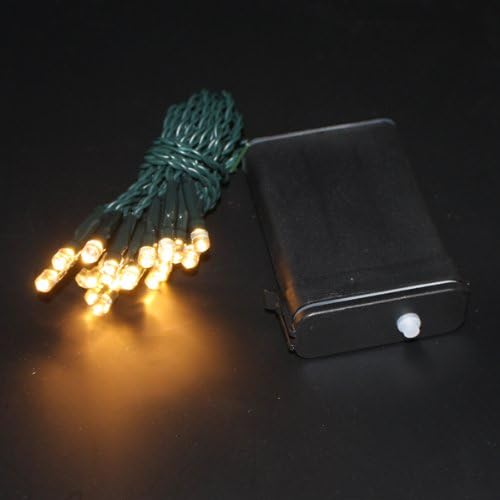50 bulbs 5m Fairy Lights Outdoor Battery Operated Warm White Green Cable for Christmas, gardens, parties, weddings and events