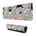 Produktbild Soft Gaming Mouse Pad Large Shiba Inu Dog And Noodles Sushi Grey Non-Slip Rubber Base Soft Computer Keyboard Mice Mat