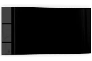DEQORI Panneau de crédence de cuisine en verre | Couleur unie – Noir | 80 x 40 cm | Paroi arrière de salle de bain ou de cuisinière | Protection anti-éclaboussures pour cuisine et salle de bain |