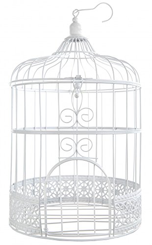 Briefbox Voliere Hochzeit Deko Käfig Eisen Weiß Tischdeko Landhaus Vintage Garten - 9