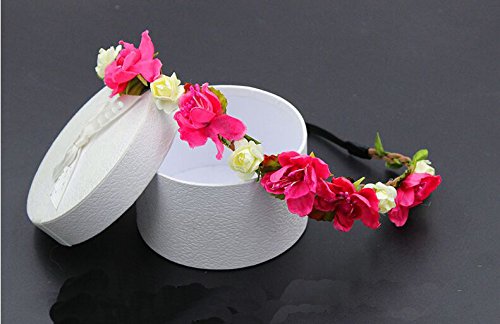 WTB 1PC Mädchen Blumen-Fee Bohemian Braid-Hochzeit Strand-Tiara-Kronen-Haar Stirnband - 6