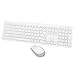 Price comparison product image MoKo Slim Keyboard and Mouse Set, Ultra-thin 2.4G Light Full-Size Wireless Keyboard & Mouse Combo with Nano USB Receiver for Android, Windows, Laptop, Desktop, PC, Notebook, Computer - White