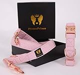 HALSBAND INKL. HUNDELEINE - Das Set besteht aus einem wunderschönen Halsband mit passend abgestimmter Leine in trendiger Farbe. Ideal für kleine & große Hunderassen! Wir bitten Dich den Halsumfang deines Hundes für die passende Größe vor der Bestellung zu messen, damit gleich nach dem Auspacken die Freude anhält.