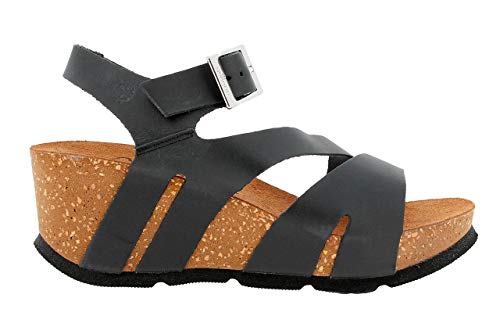 YOKONO Bari Vaquetilla, Sandalias con Plataforma para Mujer, (Negro 004), 40 EU