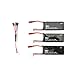 Price comparison product image MuSheng(TM) 3PCS JST Plug 7.4V 610mAh 15C 4.5Wh Battery For Hubsan H502S H502E RC Quadcopter Drone