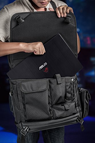 ASUS ROG Ranger Messenger Notebook Tasche  bis zu 15 6 Zoll  ergonomisches Design  Gucci-Polyester  Schwarz Rot