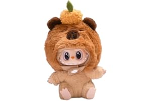MINGSOLDIER 17cm Doll Clothes Suitable for 17cm labubu Dolls Accessories Brown 1Finless Porpoise Headgear No Doll