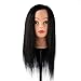 Hairdressing 100% Black Professional Real Hair 22 Inch,CoastaCloud Training Mannequin Head Hairdresser Human Hair with Clamp