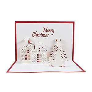 WorldCare 3D Pop Up Christmas Cards Greeting Holiday Cards with Envelope Xmas Decoration Ornament Xmas New Year Holiday Festivals Gift-CS-A-136825