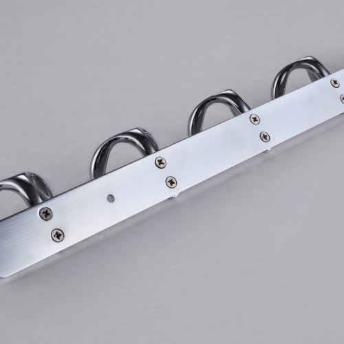 KES Hakenleiste Handtuchhalter mit 6 Säulen Haken Wandhalterung Massivem Metall Chrom poliert, A3061H6 - 3