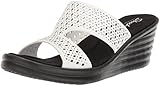  Skechers Rumbler Wave-Ibiza Summer, Sandalias de Punta Descubierta para Mujer, Blanco (White Wht), 38 EU