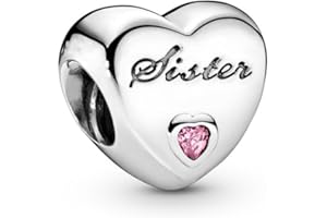 KFRS Designs S925 Sterling Silver Family Moments Love Heart Charm for Pandora Charm Bracelets.