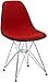 Produktbild Vitra 4401520003960100 Stuhl DSR Eames Plastic Side Chair (mit Vollp.Hopsak i.rot/cogn) basic dark
