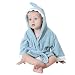 VLUNT Super Soft Absorbent Organic Cotton Baby Boy & Girl Cotton Infant Animal Hooded Bath Beach Towel Bathrobe, Perfect for Baby 0 to 2 Years Old