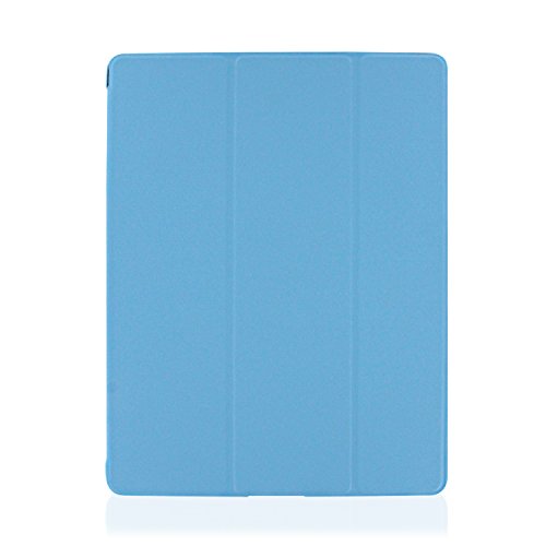 Khomo iPad 2, iPad 3, iPad 4 Retina Hülle Case Hellblaues Gehäuse mit doppelten Schutz ultra dünn und leicht, Smart Cover – Dual Blue - 2
