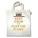 Produktbild Music - keep calm and play the b-side - Unisize - Natural - XT500 - Baumwolltasche Jutebeutel Stoffbeutel kurze Henkel
