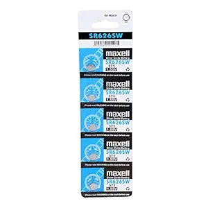 Maxell SR626SW 377 Silver Oxide Watch Batteries-Pack of 5 Battery